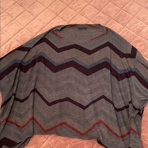 Nally and Millie Chevron Pattern Gray Sweater